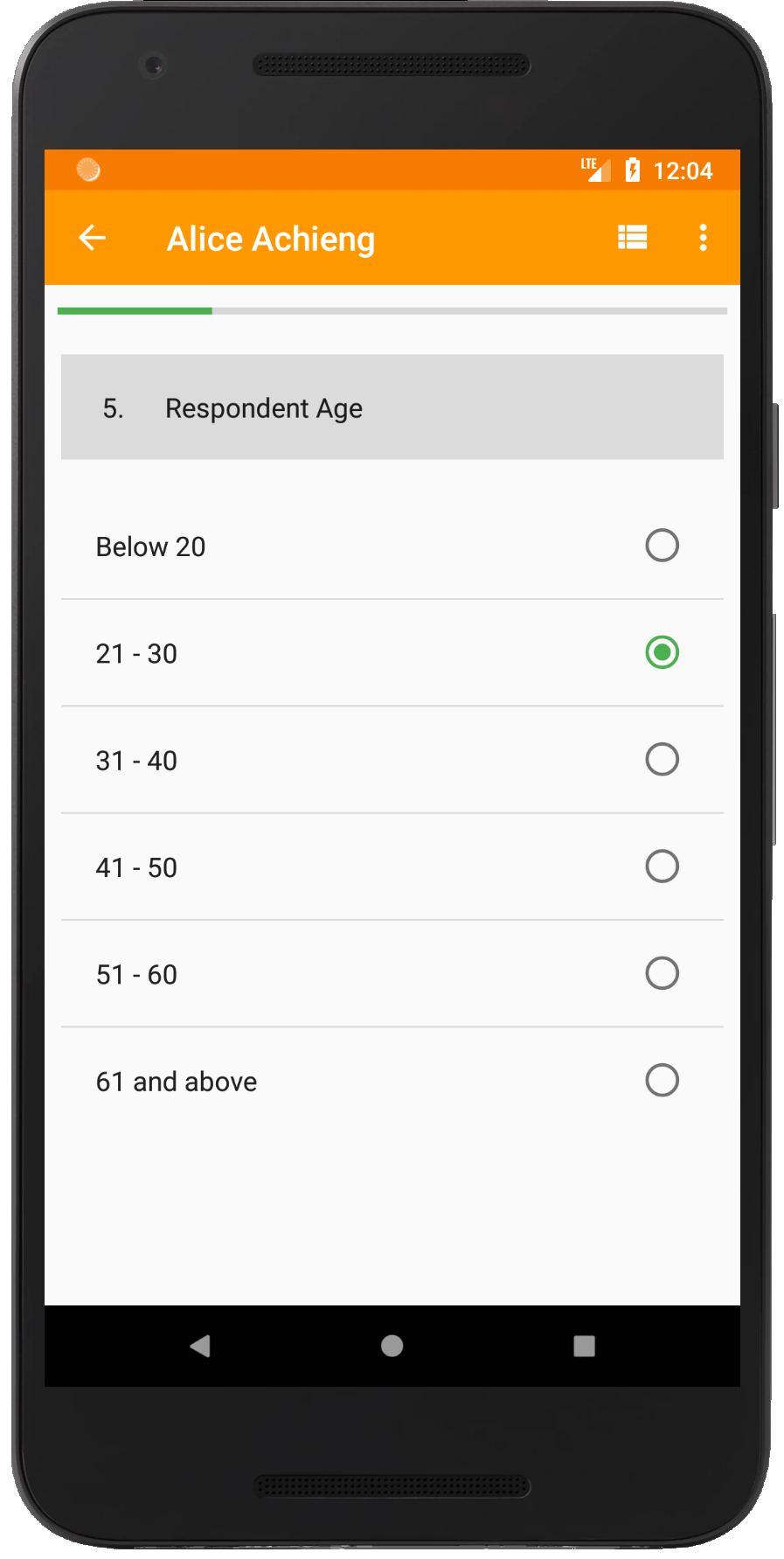 Entering data using the Hoji mobile app