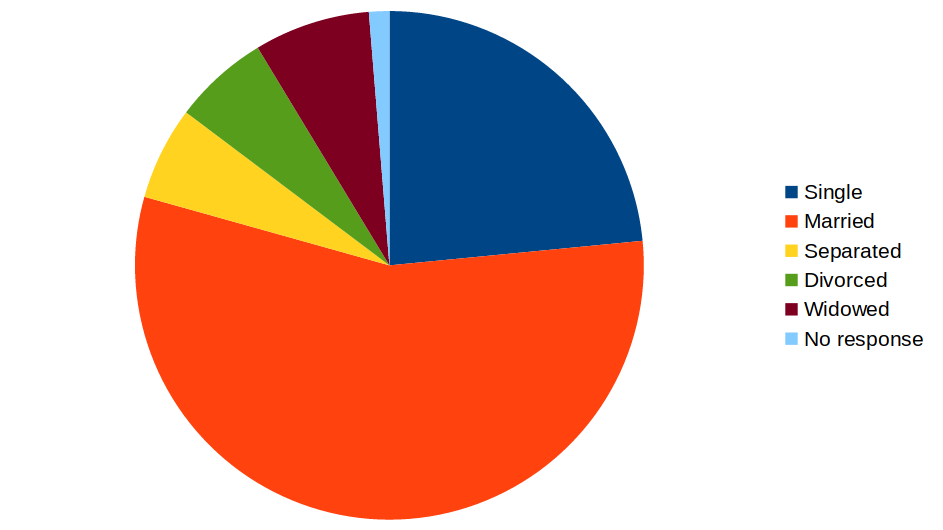 Busy pie chart without labels