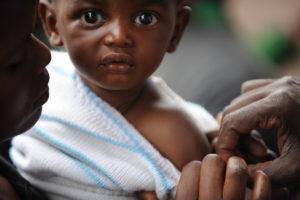 a child receiving vaccination